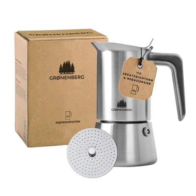 Groenenberg Espressokocher Edelstahl 6 Tassen (300 ml) | Espressokanne Induktion - Bild 1 von 4