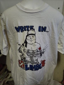 VINTAGE 1996 RUSH LIMBAUGH WRITE IN FOR PRESIDENT GREAT GRAPHICS T SHIRT FOL USA - Picture 1 of 6