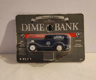 Vintage 1992 Ertl Dime Bank Agway 1930 Chevy Caminhão Painel Preto, Selado - Imagem 1 de 4