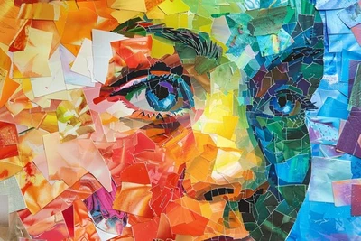 Jigsaw Puzzles for Adults 1000 Pieces, Stained Glass Face Puzzle, Impossible Dif - Image 1 of 4