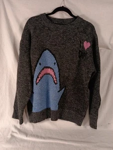 Aelfric Eden Sweater Herren S/M Haifisch Print Strickpullover I Love Drip - Bild 1 von 4