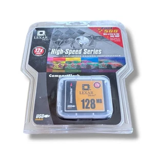 Lexar Media 128MB Digital Camera Memory Card Compact Flash 12x High Speed Series - Picture 1 of 2