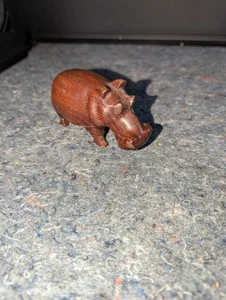 Massivholz Nilpferd 4 Zoll lang - Bild 1 von 9