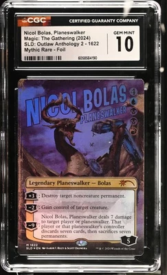 NICOL BOLAS, PLANESWALKER Secret Lair Foil Mythic CGC 10 MTG [Nostalgium] - Image 1 of 2