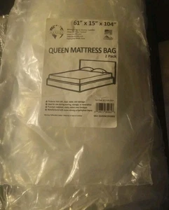 UBoxes Mattress Bags Clear for Moving and Storage  Queen Size OPEN BOX - Picture 1 of 1