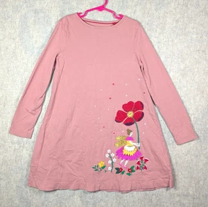 Vestido túnica con apliques de hadas Mini Boden rosa malva talla 7-8 juvenil - Imagen 1 de 7