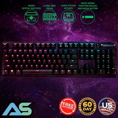 Razer Deathstalker V2 Linear Optical Red Switch Wired Ultra Slim Gaming Keyboard - Image 1 of 4