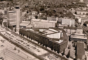 Foto-AK BERLIN CHARLOTTENBURG SFB, Masurenallee Vogelschau 50/60er - Bild 1 von 1