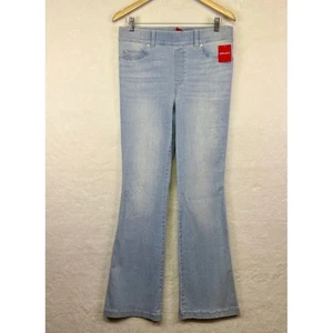 Jeans donna SPANX svasati pull on retrò lavaggio leggero taglia L - Foto 1 di 8