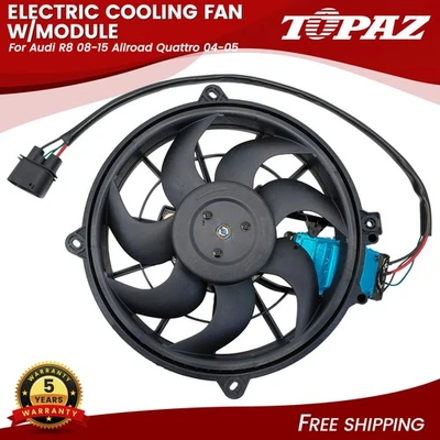 电动冷却风扇 带模块 适用于奥迪 R8 08-15 Allroad Quattro 04-05 4Z7959455M — 第 1/4 张图片
