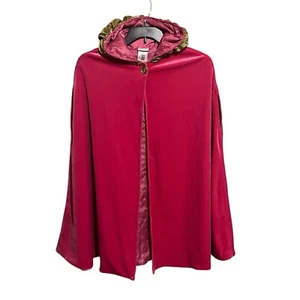 Disney Store Princess M/L Pink Velvet Hooded Cape Cloak Sleeping Beauty Aurora - Picture 1 of 10