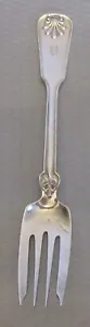 Tiffany & Co Shell Thread Sterling Silver Dessert Fork Pat 1905 6-7/8" mono - Picture 1 of 6