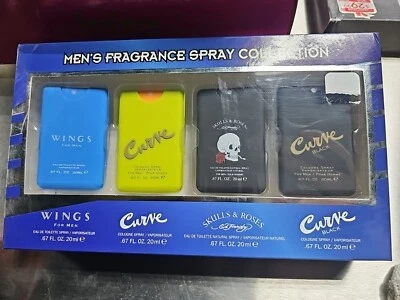 Juego de 4 piezas Curve, Curve BK, Ed Hardy And Wing para hombre todo 0,67 oz mini spray Foto 1 de 2