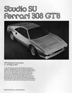 1977 Ferrari 308 GTB Berlinetta Original RARE Print Ad - Picture 1 of 1