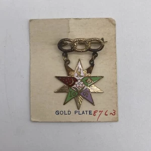 Vintage IOOF Oddfellows Gold Plated Pin - Picture 1 of 4