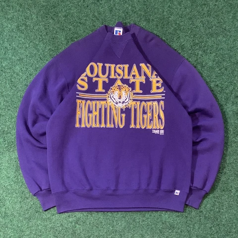 Vintage Russell Athletic LSU Tigers Sweatshirt Size XL Louisiana State 90s USA Cover