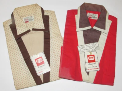 2 CAMISAS DELANTERAS BOTONES VINTAGE AÑOS 50 E&W, ELY & WALKER SIN USAR! TALLAS 1,2 MANCHAS! Foto 1 de 4
