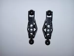2 Lego 45749 Bionicle Lower Leg Section Rahkshi type Black Genuine Retired - Picture 1 of 12