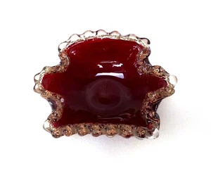 MURANO VENETIAN BAROVIER & TOSO SIGNORETTO RUBY RED ART GLASS BOWL VASE - Picture 1 of 6