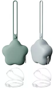 4 Pack Pacifier Holder Case,2pcs Silicone Portable Pacifier Pouch and 2pcs Tr... - Picture 1 of 8