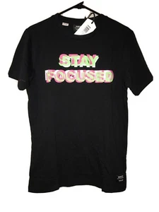 WeSC Mason Stay Focused Black T Shirt Men’s M Women’s Large - Picture 1 of 4