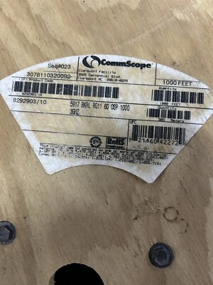  coax rg11 cable direct burial 1000’ spool - Image 1 of 4