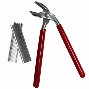 Upholstery Hog Ring Kit with Angled Pliers and 100 Hog Rings - Picture 1 of 21