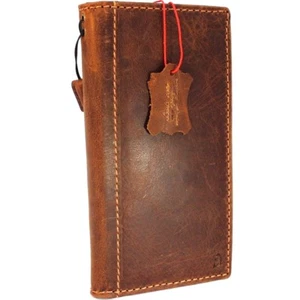 Genuine Natural Leather Case for Samsung Galaxy S9 Plus Cards Slim Strap Retro - Bild 1 von 9