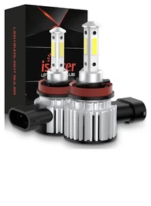 2 x ISINCER H11 LED HEADLIGHT 80w SMD COB HIGHPOWER BULBS SPOT FOGLIGHT LAMPS - Picture 1 of 14