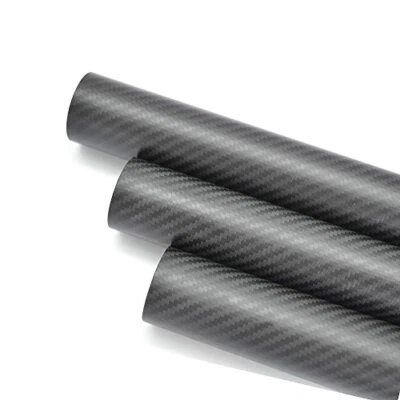 55mm OD x 53mm ID Carbon Fiber Tube 3k 500MM Long(Roll Wrapped) pipe/shaft 55*53 - Image 1 of 2