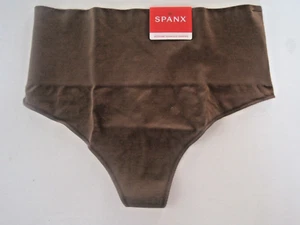 SPANX Eco Care Thong Brown Size M Brand New - Picture 1 of 6