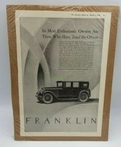 Franklin Automobile Vintage Cars Sedan Advertisement 1926 Old Print Ad Art Deco! - Picture 1 of 12