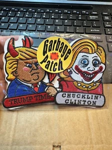 Garbage Pail Kids Trump Time Donald Trump Embroidered Patch HILLARY CLINTON - Picture 1 of 3