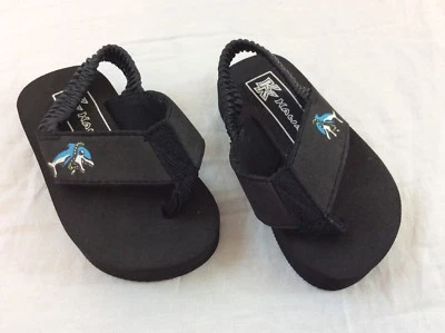 KK Hawaii Toddler Size 3 Flip Flop Black Dolphin Sandals NWOT - Image 1 of 4