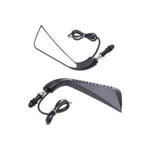 Rear View Mirror Black Pair Fits For Harley Dyna Convertible FXDS 1997-1998 - Picture 1 of 20