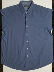 Saddlebred Long Sleeve Button Down Blue Pinstripe Western Shirt Men's Size XL - Picture 1 of 12
