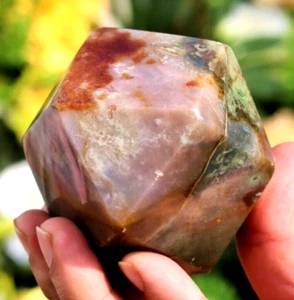 Mezcla de 70 mm de jaspe piedra de sangre cristal curación chakra equilibrio piedras preciosas David hexágono - Imagen 1 de 9