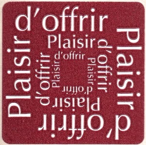 12 Etiquettes stickers 'PLAISIR D'OFFRIR' Coloris Bordeaux - Ref ROC5 - Imagen 1 de 1