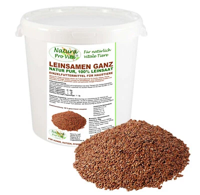 NATURA PRO VITA Leinsamen Nager Futter Kaninchenfutter Natur Leinsaat Magen Darm Verdauung 5kg