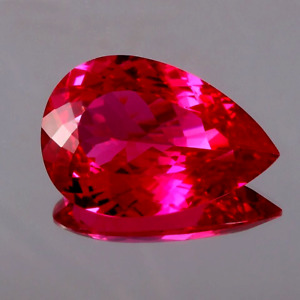 Natural Flawless 31.20 Ct+ Mozambique Red Ruby Pear Cut Certified Loose Gemstone