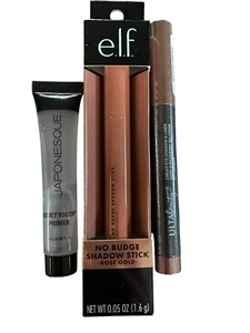 Japonesque Trial Primer, E.L.F. Rose Gold Shadow Stick & Ulta Beauty Cream Eye S - Picture 1 of 6