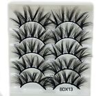 Makeup Tools Dramatic Thick Long False Eyelashes 8D Mink Hair Wispies Fluffies
