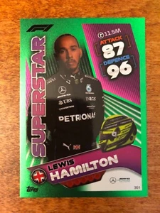 Formula 1 Topps Turbo Attax 2022, Lewis Hamilton green 190/500 #301 - Picture 1 of 2