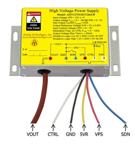 AHV12VN3KV2MAW Alta Tensión DC-DC Fuente de Alimentación 12V Entrada Negativa 3kV 2mA Salida - Imagen 1 de 6