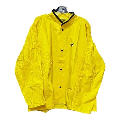 TINGLEY Rain Jacket FR ASTM D6413 Yellow Snap Up PVC Coated Mens XL  EUC - Image 1 of 4