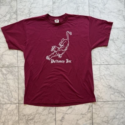 Camiseta De Colección Y2K 2001 DEFTONES RARA XL Pantera Roja Foto 1 de 4