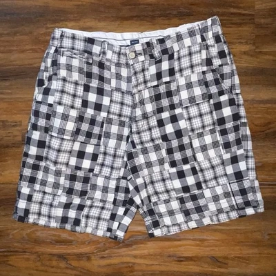 Pantalones Cortos De Colección Polo Ralph Lauren Patchwork Madrás A Cuadros Para Hombres 36 Negro Blanco De Colección Foto 1 de 4