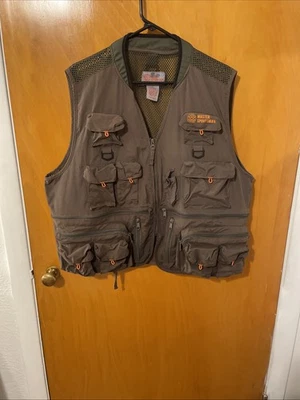 Master Sportsman Mens 27 Pockets Mesh Back Fishing Vest Adult 2XL Green - Image 1 of 4