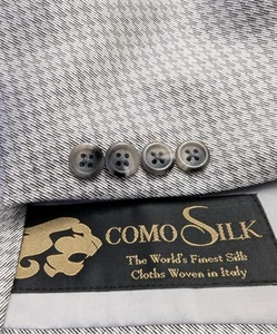 Bespoke Blazer 50R Como Silk Handmade in the USA Premium Custom Silver Jacket - Picture 1 of 9