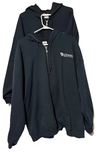 2 Nebraska Medical Center Black Zip Up Jackets 3XL Logo Pockets Hoodie - Picture 1 of 13